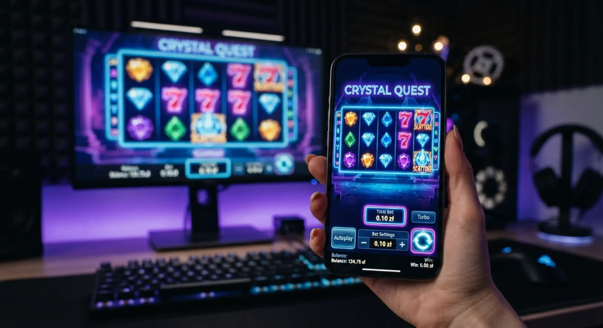 Ekran automatu online z niską stawką minimalną