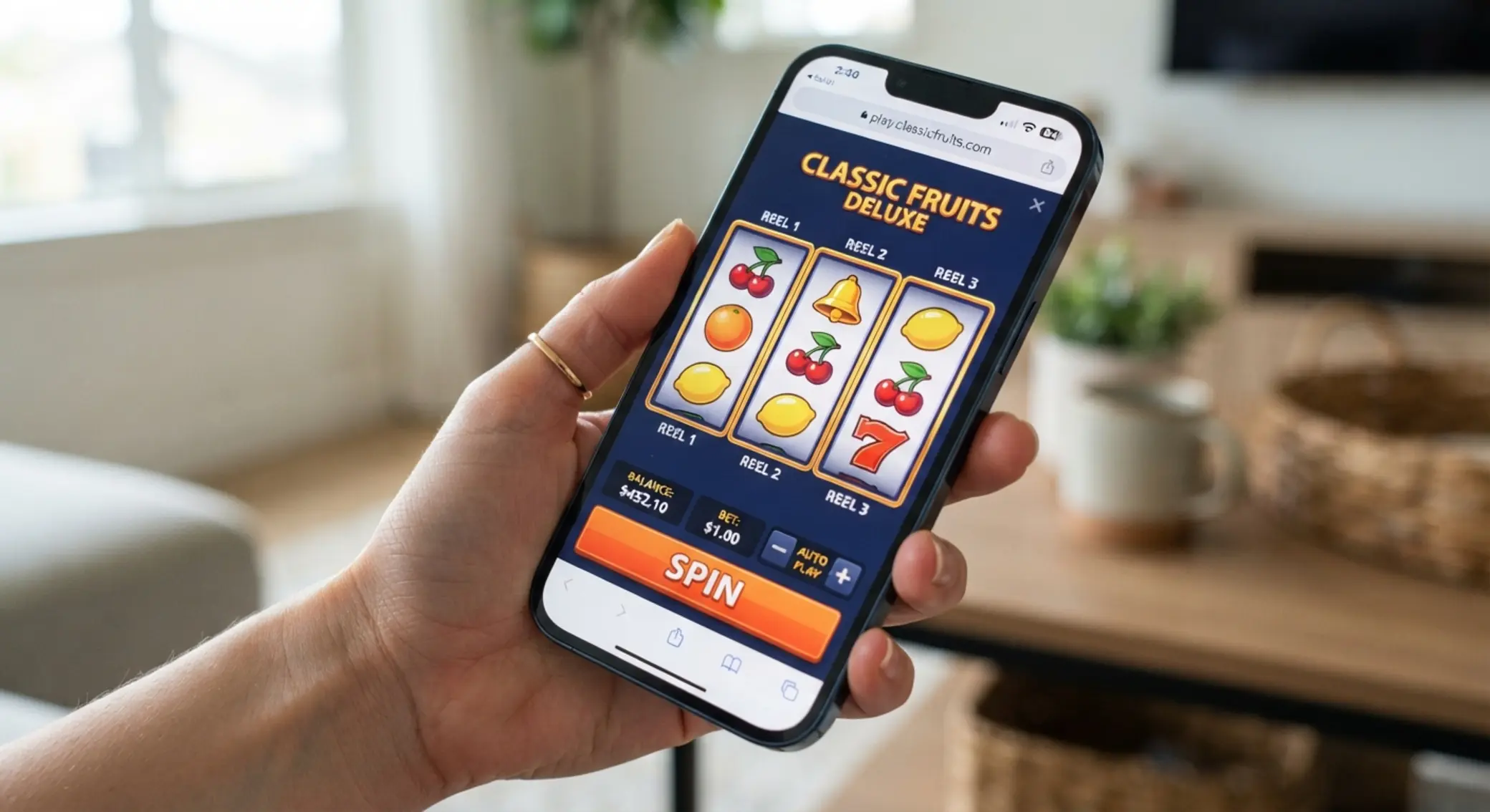 Mobilna wersja Ultra Hot Deluxe Ultra Hot Deluxe na smartfonie z prostym mobilnym interfejsem